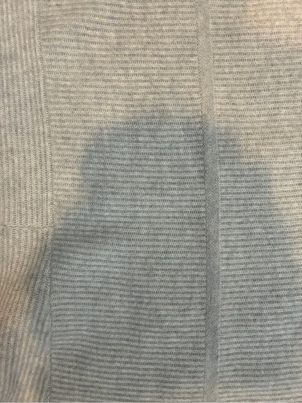 Cashmere Ribbed Poncho Sweater, light gray - Picture 3 of 4